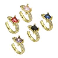 Brass Cuff Finger Ring, with Glass Rhinestone, fashion jewelry & DIY & with rhinestone 