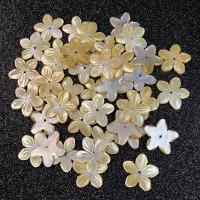 Perles de coquillage jaune naturel, coquille jaune, fleur, DIY, Jaune, 20mm, Vendu par PC
