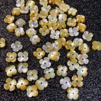 Natural Yellow Shell Beads, Flower, DIY yellow 