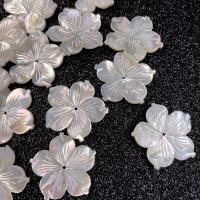Natürliche weiße Muschelperlen, Blume, DIY & verschiedene Größen vorhanden, weiß, verkauft von PC[