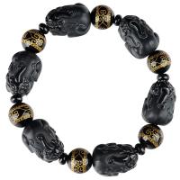 Jadeite Bracelet, Fabulous Wild Beast, Unisex, black Approx 7.09 Inch 