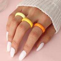 Harz Finger Ring, drei Stücke & für Frau, gemischte Farben, 18mm, verkauft von setzen