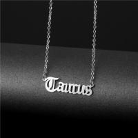 Stainless Steel Jewelry Necklace, 304 Stainless Steel, with 1.97inch extender chain, polished, Zodiac symbols jewelry & for woman, original color Approx 17.72 Inch 