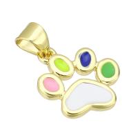 Enamel Brass Pendants, fashion jewelry & DIY & for woman, multi-colored 