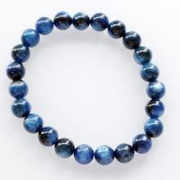 кианит браслет, полированный, Мужская & разный размер для выбора, голубой, длина:18 см, продается Strand