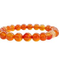 Red Agate Bracelets, Round, polished, DIY & for woman, red cm 