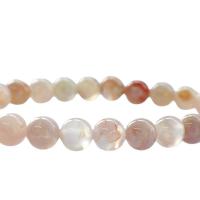Белый вишневый агат браслет, Круглая, полированный, Мужская & разный размер для выбора, розовый, длина:18 см, продается Strand