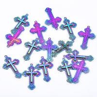 Zinc Alloy Necklace, Cross, colorful plated, vintage & Unisex Approx 17.72 Inch 