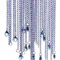 цинковый сплав цепочка для ожерелья, разноцветная плакировка, Винтаж & различной длины для выбора & Мужская & Роло цепь, 2.5mm, продается Strand