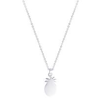 Stainless Steel Jewelry Necklace, Pineapple, silver color plated, Unisex Approx 17.72 Inch 