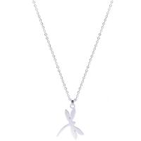 Stainless Steel Jewelry Necklace, Dragonfly, silver color plated, Unisex Approx 17.72 Inch 