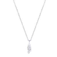Stainless Steel Jewelry Necklace, Angel Wing, silver color plated, Unisex Approx 17.72 Inch 