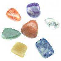 Полудрагоценный камень декоративные украшения, полированный, 7 шт., разноцветный, 12-20mm, 7PC/указан, продается указан