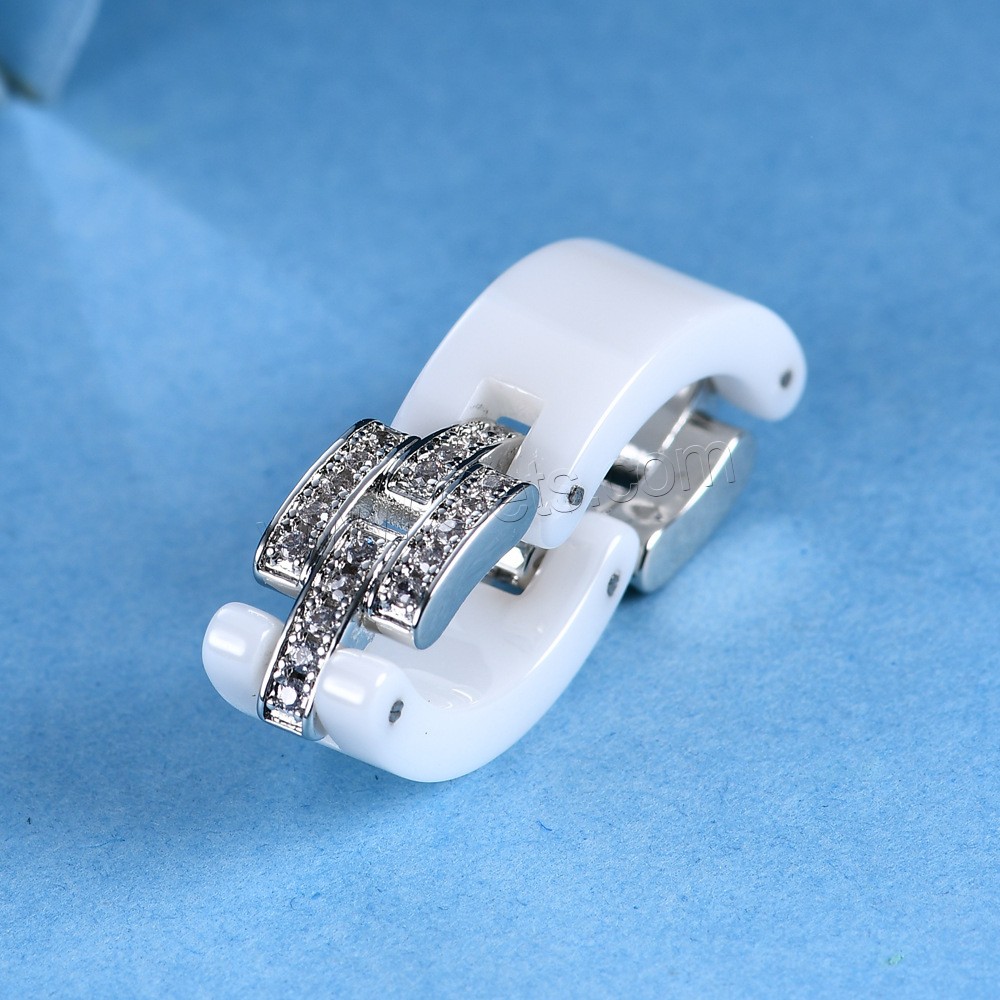 磁器 指輪, ユニセックス & 異なるサイズの選択 & マイクロパヴェジルコニア, 無色, 8mm, サイズ:6-10, 売り手 パソコン