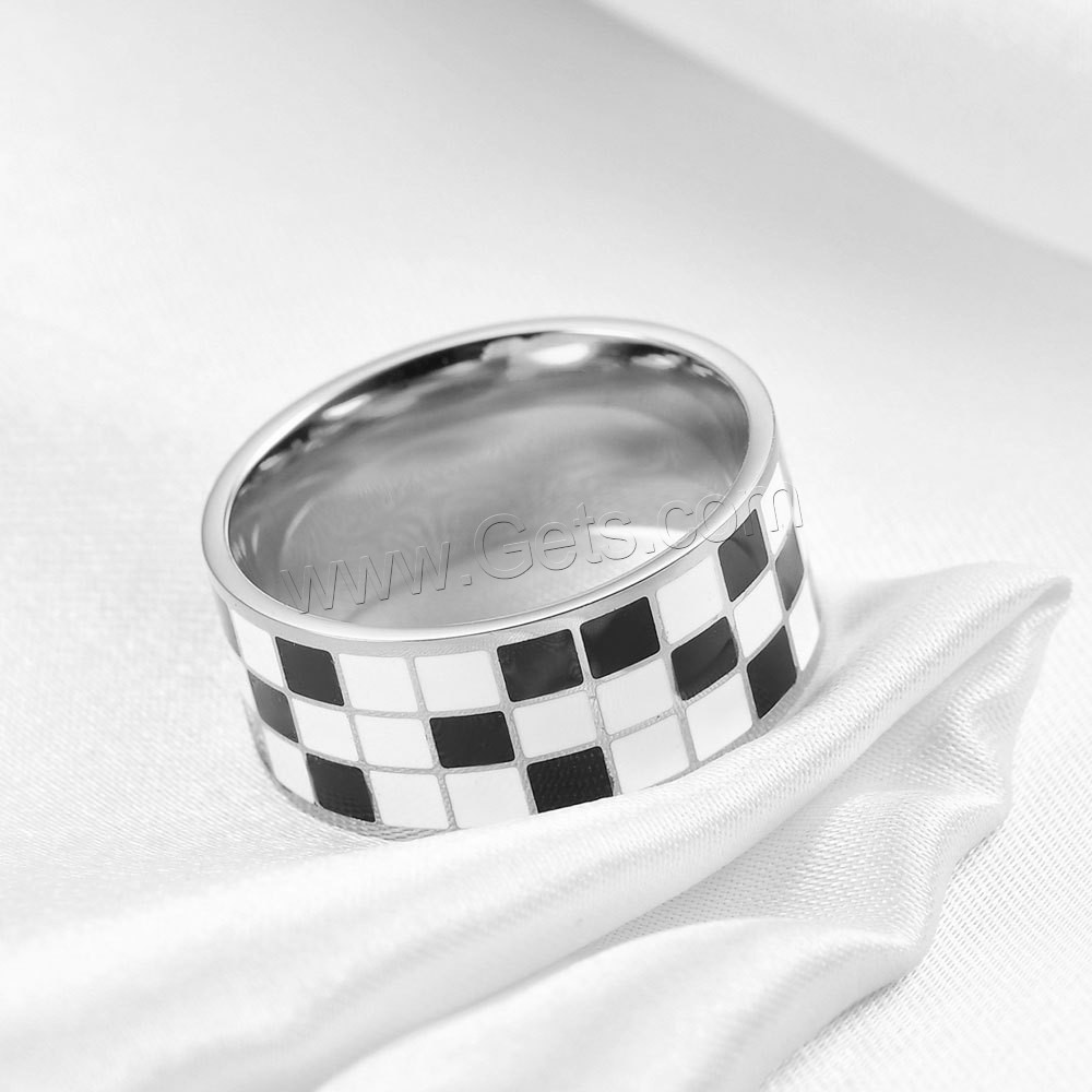Titanium Steel Finger Ring, plated, Unisex & different size for choice, more colors for choice, 10mm, US Ring Size:6-10, Sold By PC