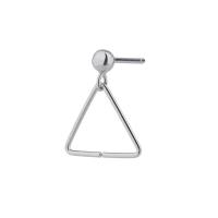 Sterling Silver Earring Drop Component, 925 Sterling Silver, plated, DIY 