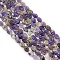 Natürliche Amethyst Perlen, flachoval, DIY, violett, 13x18mm, Länge:38 cm, verkauft von Strang
