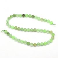 Prehnit-Perlen, Prehnit, rund, DIY & facettierte, grün, Länge:38 cm, verkauft von Strang