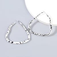 Zinc Alloy Hoop Earring, painted, fashion jewelry & for woman 