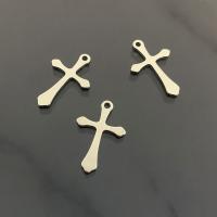 Нержавеющая сталь крест подвески, нержавеющая сталь, Kресты, плакирован серебром, ювелирные изделия моды, серебряный продается PC
