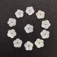 Weiße Lippenschale Perlen, Blume, geschnitzt, DIY & verschiedene Größen vorhanden & 5 Blütenblatt, weiß, verkauft von PC