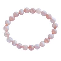Sunstone Bracelet, Round, polished & for woman, pink cm 