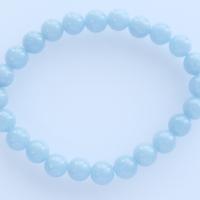 Angelite Bracelet, Round, polished, DIY & for woman, blue cm 
