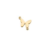Stainless Steel Charm Connector, Butterfly, plated, fashion jewelry 