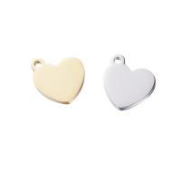 pendentifs de cœur en inox , acier inoxydable, coeur, Placage, bijoux de mode, plus de couleurs à choisir Vendu par PC