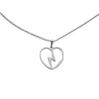 Stainless Steel Jewelry Necklace, plated, fashion jewelry .71 Inch 