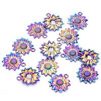 Zinc Alloy Necklace, Sunflower, colorful plated, Unisex Approx 17.72 Inch 