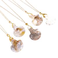 Agate Zinc Alloy Pendants, Bamboo Agate, with Zinc Alloy, gold color plated, random style & fashion jewelry, mixed colors 