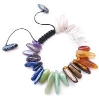 Gemstone Bracelets, with Polyester, polished, fashion jewelry, mixed colors .48 Inch 