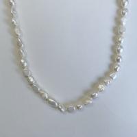 Keshi Cultured Freshwater Pearl Beads, DIY, white, 8-9mm .96 mm 