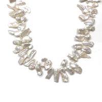 Biwa Cultured Freshwater Pearl Beads, DIY, white, 8-18mm .96 Inch 