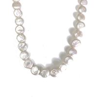 Coin Cultured Freshwater Pearl Beads, DIY, white, 11-12mm .96 Inch 