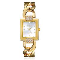 Pulsera Reloj de Moda, aleación de zinc, movimiento chino, para mujer & con diamantes de imitación, más colores para la opción, 20x17x210mm, Vendido por UD