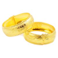 Brass Bangle, plated, for woman, golden, 20mm cm 