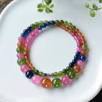 tourmaline collier, perles graduées & pour femme, couleurs mélangées, 6-14mm cm, Vendu par PC