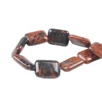 Бусины из камня махагон-обсидиан, коричневато-красный обсоди, Прямоугольная форма, полированный, DIY, разноцветный продается PC