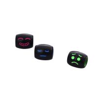 Acrylic Jewelry Beads, painted, facial expression series & DIY, mixed colors 