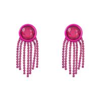 Fashion Fringe Earrings, Zinc Alloy, with Acrylic, fashion jewelry & for woman 