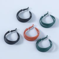 Zinc Alloy Hoop Earring, fashion jewelry & for woman, multi-colored 