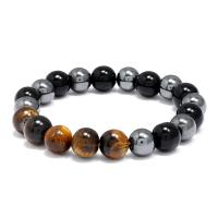 Tiger Eye Stone Bracelets, with Glass Beads, fashion jewelry, 18-19CM 
