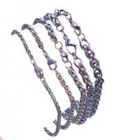 Mode Edelstahl Halskette Kette, bunte Farbe plattiert, unterschiedliche Länge der Wahl & verschiedene Größen vorhanden & Seil-Kette, verkauft von Strang