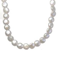 Coin Cultured Freshwater Pearl Beads, DIY, white, 13-14mm .96 Inch 