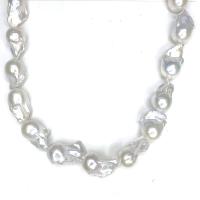 Perles nacres baroques de culture d'eau douce , perle d'eau douce cultivée, DIY & styles différents pour le choix, blanc, 14-17mm .96 pouce, Vendu par brin