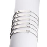 Stainless Steel Charm Bracelet, plated, fashion jewelry .69 Inch 