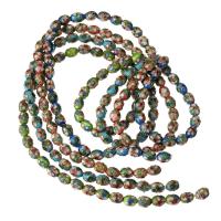 Cloisonne Beads, Oval, Carved Approx 1mm Approx 15 Inch, Approx 