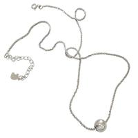 Brass Jewelry Necklace, with 1.97inch extender chain, for woman Approx 15.75 Inch 